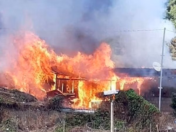 Hiện trường vụ cháy. (Ảnh TTXVN phát)