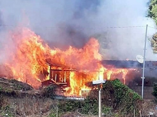 Hiện trường vụ cháy. (Ảnh TTXVN phát)