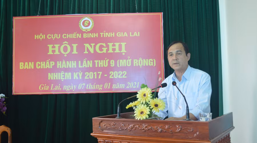 Đồng chí Võ Thanh Hùng-Ủy viên Ban Thường vụ Tỉnh ủy, Trưởng ban Dân vận Tỉnh ủy phát biểu tại hội nghị. Ảnh: Anh Huy Ông Võ Thanh Hùng phát biểu tại hội nghị. Ảnh: Vĩnh Hoàng