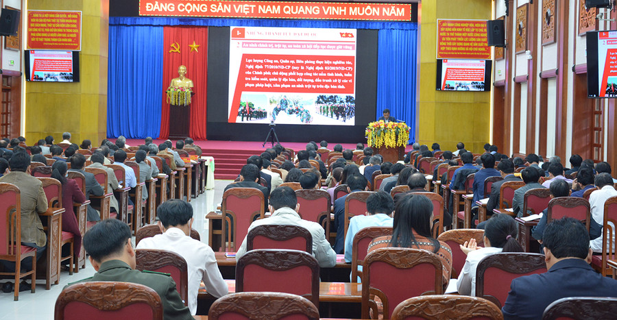 Quang cảnh hội nghị tại điểm cầu Hội trường 2-9. Ảnh: Anh Huy Quang cảnh hội nghị tại điểm cầu hội trường 2-9. Ảnh: Anh Huy