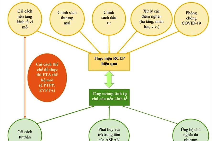 CIEM đánh giá cao những lợi ích “ròng” mà RCEP mang lại. Nguồn: CIEM và Aus4Reform Program