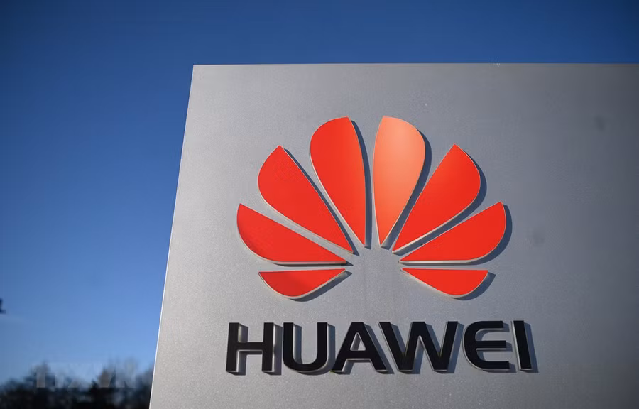 Biểu tượng Huawei. (Ảnh: AFP/TTXVN)