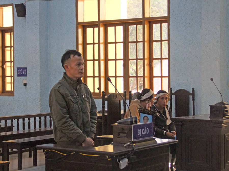 Bị cáo Võ Hữu Phương tại phiên tòa sơ thẩm. Ảnh: Lê Văn Ngọc