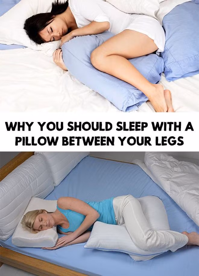 Người ngủ nằm nghiêng nên kẹp gối giữa 2 chân khi ngủ ẢNH: SHUTTERSTOCK