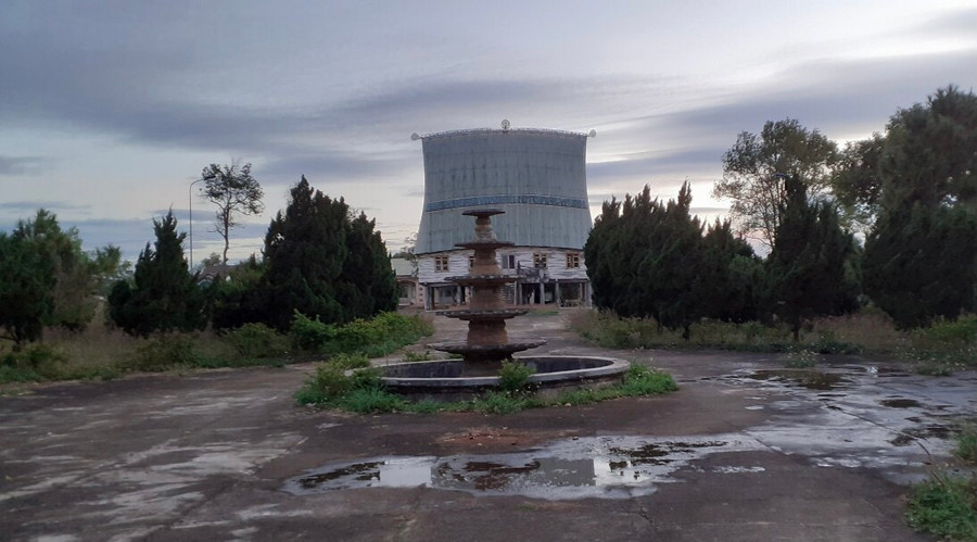  Đài phun nước nơi cháu C. tử vong. Ảnh: Văn Ngọc