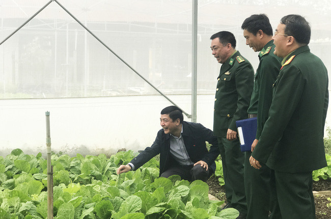 Bí thư Tỉnh ủy Đắk Lắk thăm khu tăng gia sản xuất của cán bộ, chiến sĩ biên phòng.