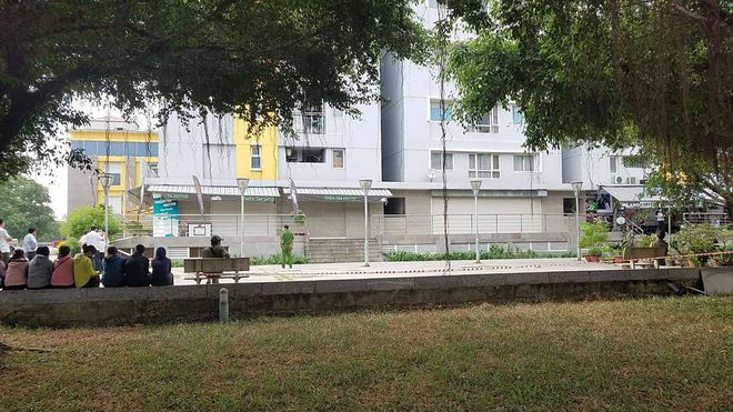 Cơ quan chức năng đang phong tỏa hiện trường vụ việc - Ảnh: Trần Kha  Cơ quan chức năng đang phong tỏa hiện trường vụ việc - Ảnh: Trần Kha