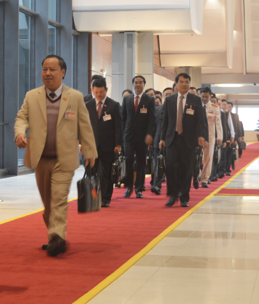 Đoàn đại biểu Gia Lai về dự Đại hội. Ảnh: Phương Dung