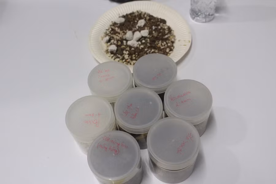 Điểm đặc biệt của đất trồng này là được làm từ phế phẩm nông nghiệp. Cụ thể, các loại phế phẩm nông nghiệp tưởng chừng như bị vứt đi như: vỏ trấu, rau củ quả đã hỏng, phân hữu cơ… được thu gom, dùng vi sinh có lợi để xử lý, tạo điều kiện chuyển hóa thành chất dinh dưỡng. Sau đó, chúng được phối trộn với các thành phần giá thể để làm đất trồng.