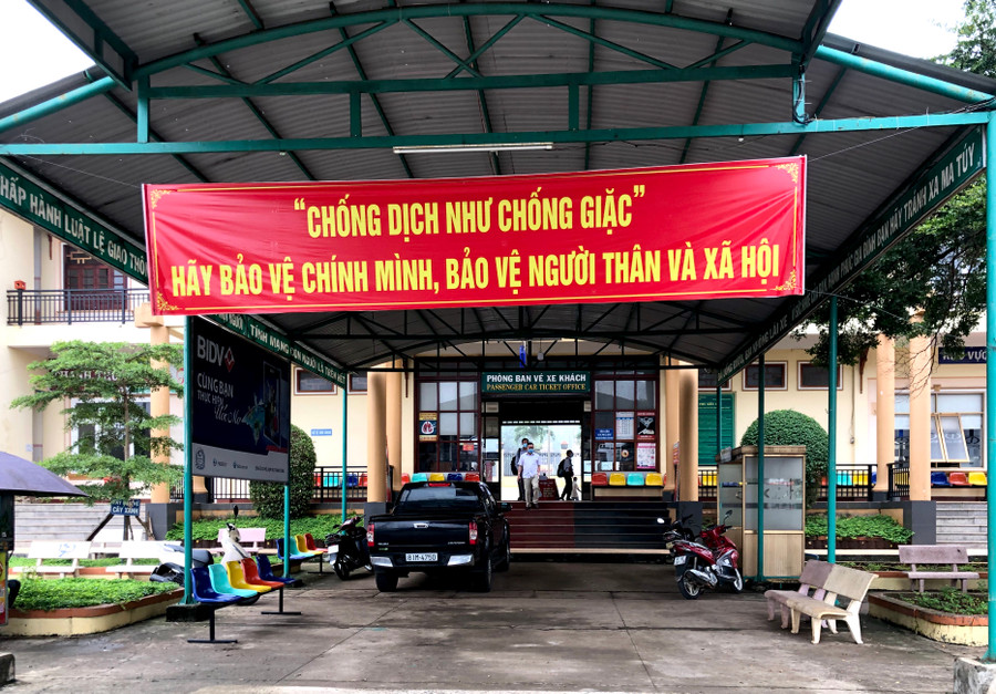 Bến xe Đức Long Gia Lai tăng cường phòng-chống dịch bệnh Covid-19. Ảnh: Lê Hòa Bến xe Đức Long Gia Lai tăng cường phòng-chống dịch bệnh Covid-19. Ảnh Lê Hòa