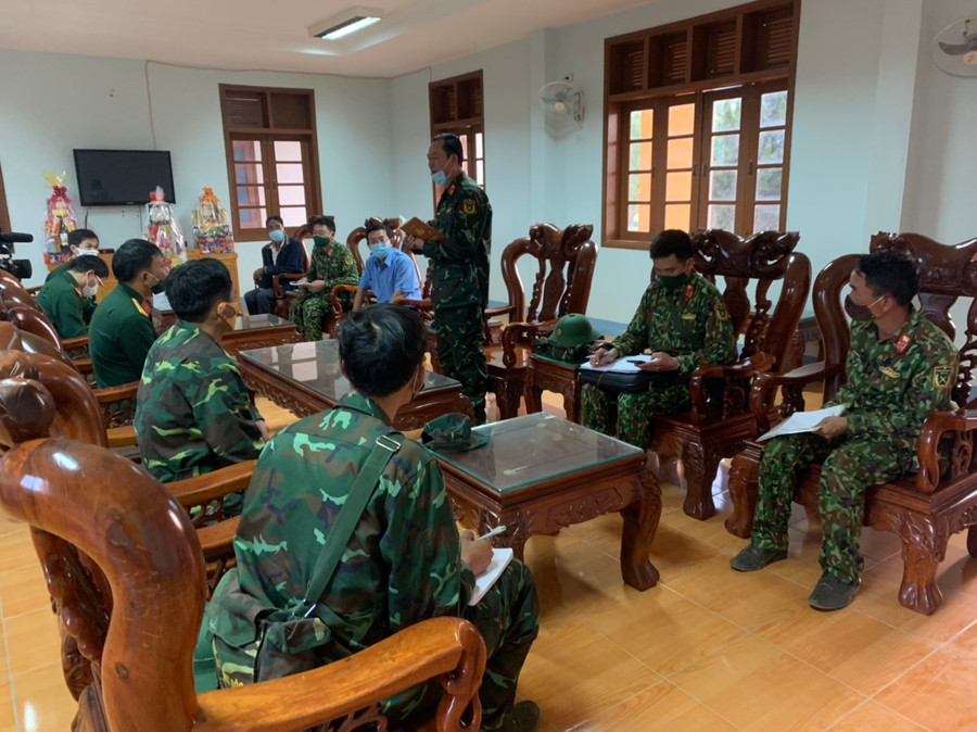 Quân đoàn 3 họp với Thị đội triển khai nhiệm vụ. Ảnh.Vũ Chi