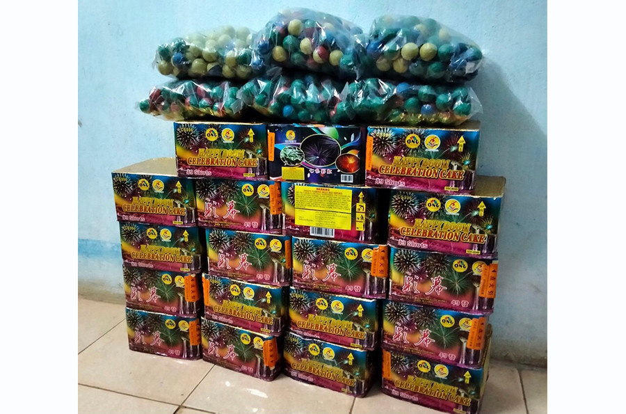 Số pháo tang vật bị cơ quan Công an thu giữ. Ảnh: Văn Ngọc 37,7 kg pháo bị thu giữ của Toàn. Ảnh: Văn Ngọc