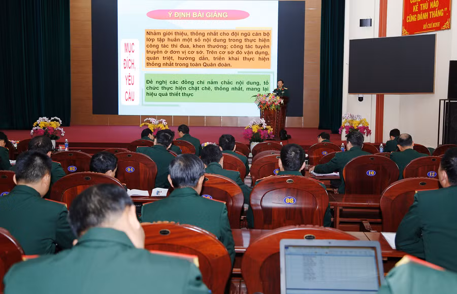  Quang cảnh lớp tập huấn ở Quân đoàn 3. Ảnh: Vĩnh Hoàng