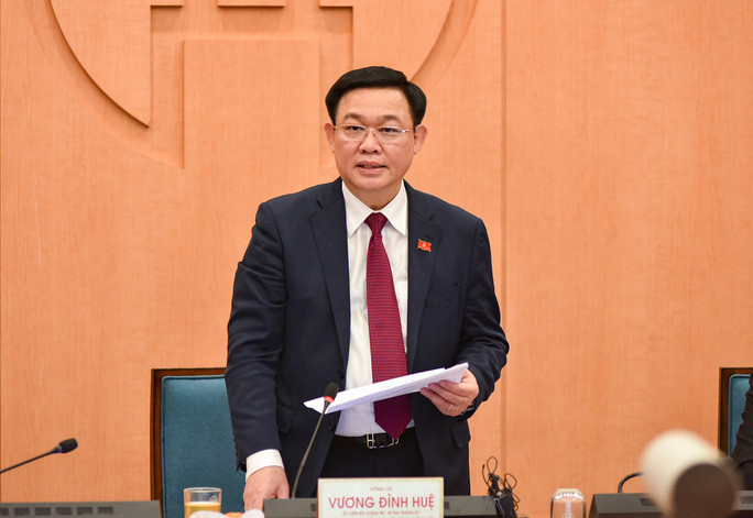 Bí thư Thành ủy Hà Nội Vương Đình Huệ chỉ đạo tại cuộc họp Bí thư Thành ủy Hà Nội Vương Đình Huệ chỉ đạo tại cuộc họp