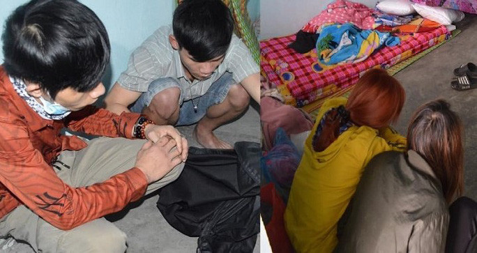  Các đối tượng trong đường dây vận chuyển ma túy. Ảnh công an cung cấp