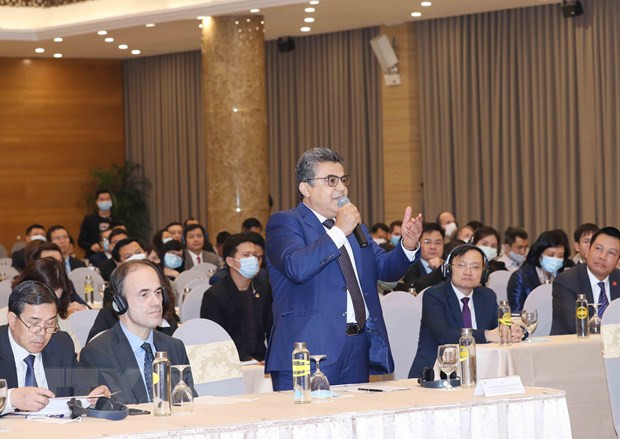 Đại sứ Palestine tại Việt Nam Saadi Salama. (Ảnh: Phương Hoa/TTXVN)