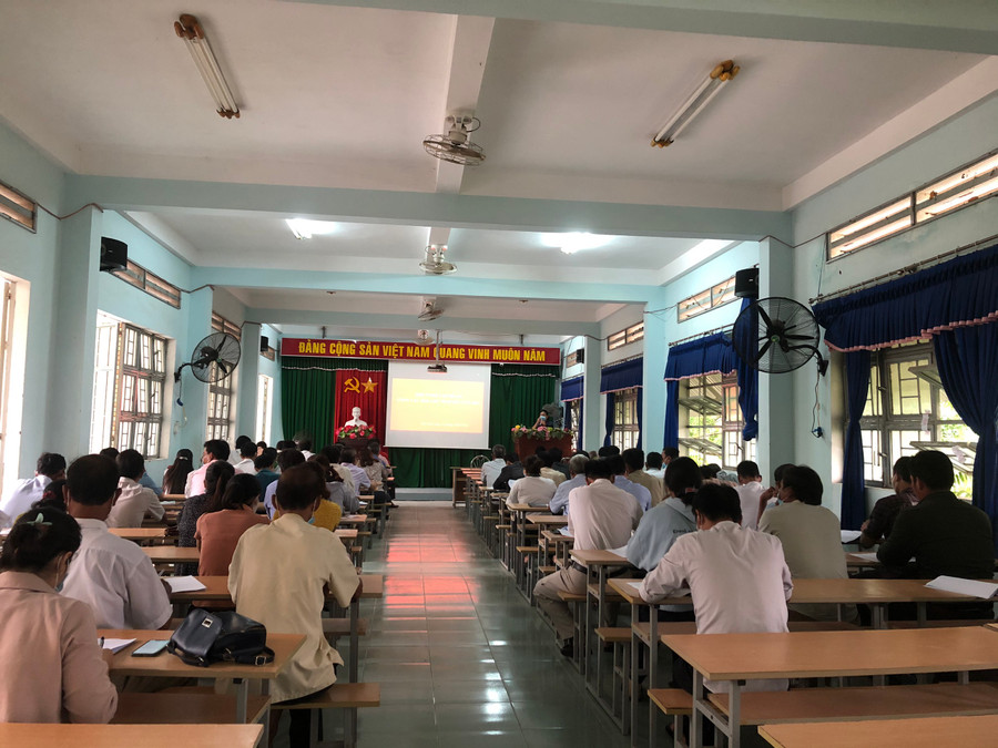 Quang cảnh lớp tập huấn nghiệp vụ công tác Hội Chữ thập đỏ. Ảnh: Hồng Ngọc Quang cảnh lớp tập huấn. Ảnh: Hồng Ngọc