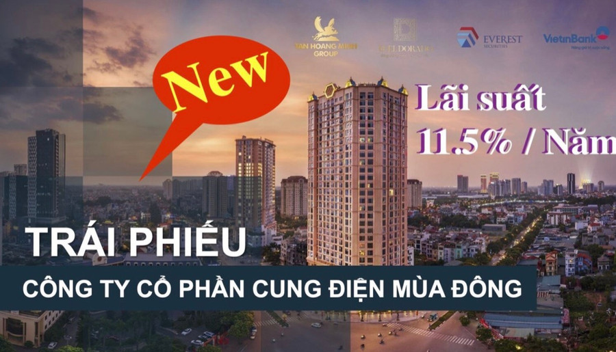  Lãi suất trái phiếu các công ty thuộc Tập đoàn Tân Hoàng Minh từ 11,5 - 12%/năm. Ảnh chụp màn hình