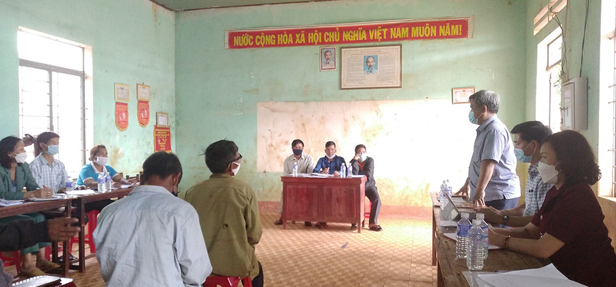  Quang cảnh buổi sinh hoạt của Chi bộ làng Ar Trớ (xã Đê Ar, huyện Mang Yang). ảnh: Lê Đại