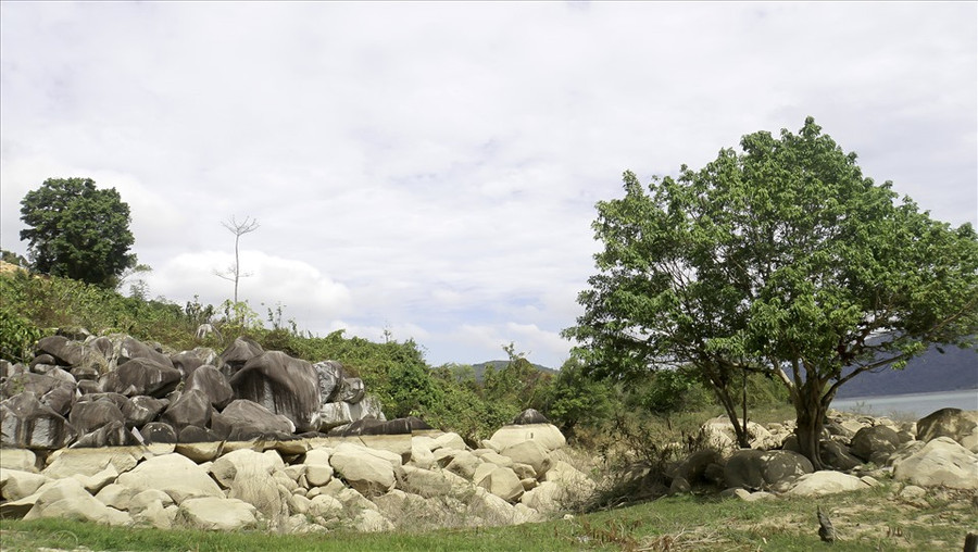 Không chỉ có cát trắng, bên cạnh bãi “biển” này còn có những núi đá, cây cối hết sức thơ mộng. Không chỉ có cát trắng, bên cạnh bãi “biển” này còn có những núi đá, cây cối hết sức thơ mộng.