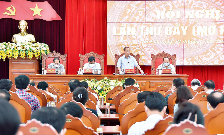 Phó Bí thư Thường trực Tỉnh ủy Châu Ngọc Tuấn phát biểu tại hội nghị. Ảnh: Đức Thụy  Phó Bí thư Thường trực Tỉnh ủy Châu Ngọc Tuấn phát biểu tại hội nghị. Ảnh: Đức Thụy