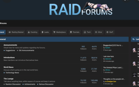 RaidForums - một trong những diễn đàn tin tặc lớn nhất thế giới. (Nguồn: pcmag)