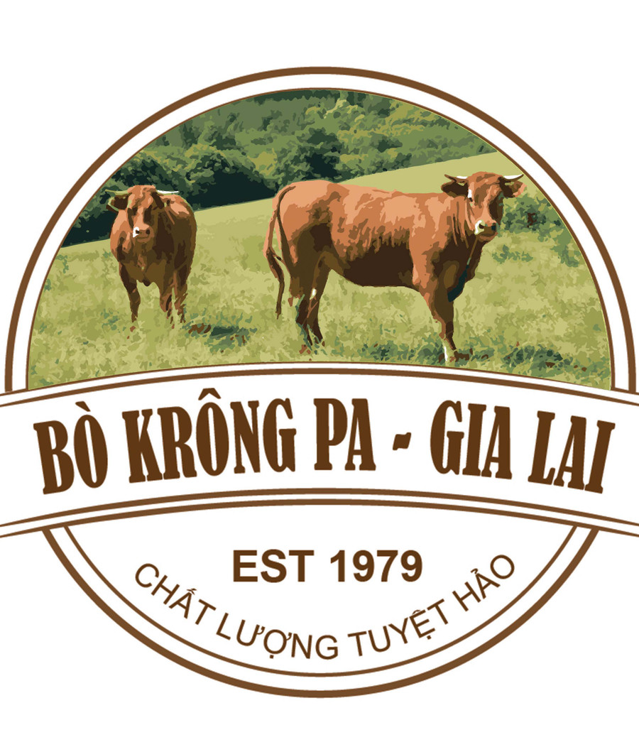 Logo nhãn hiệu chứng nhận Bò Krông Pa-Gia Lai