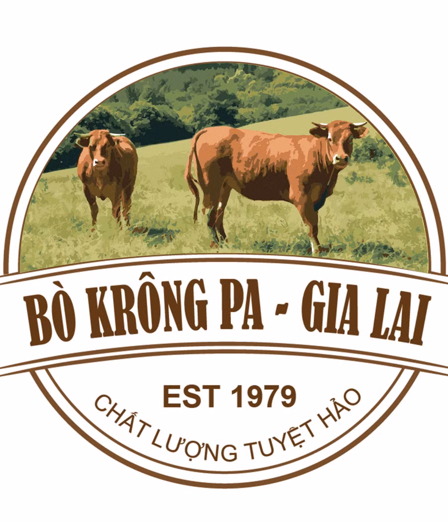 Logo nhãn hiệu chứng nhận Bò Krông Pa-Gia Lai