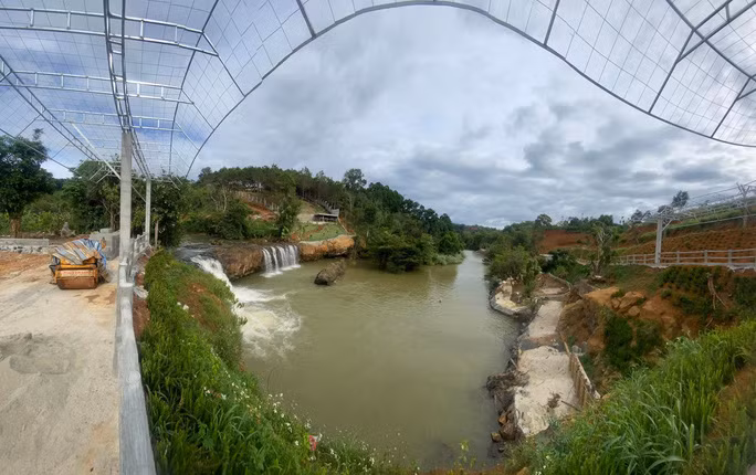 Khu vực xây dựng trái phép mà ông Nguyễn Tài Đại phản ánh. Ảnh T.T