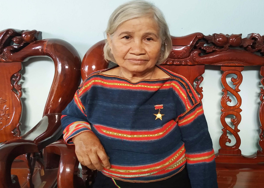 Anh hùng lực lượng vũ trang nhân dân Kpă Ó-người đội viên tiêu biểu của Đội du kích làng Bak. Ảnh: Ngọc Tấn