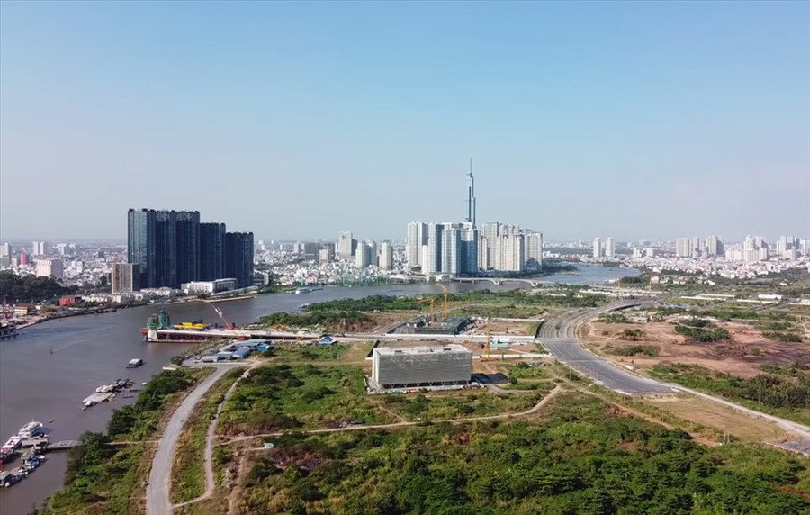 Các dự án BT trong Khu đô thị mới Thủ Thiêm. Ảnh: Hùng Huy Các dự án BT trong Khu đô thị mới Thủ Thiêm. Ảnh: Hùng Huy