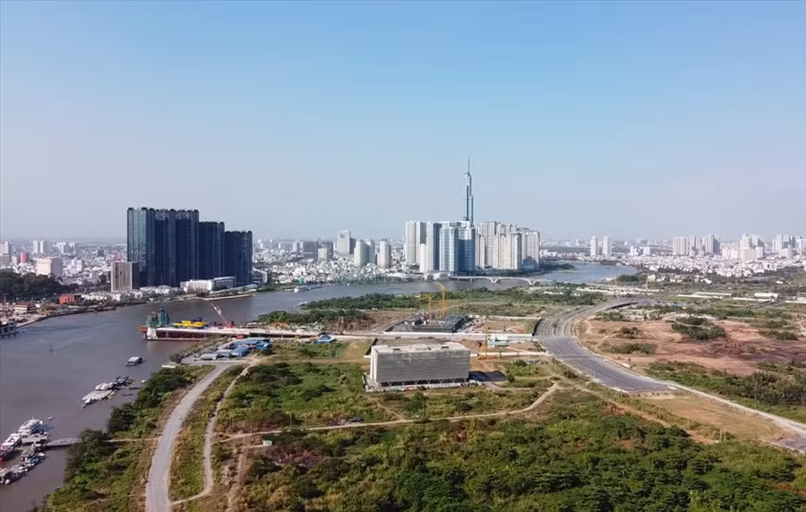 Các dự án BT trong Khu đô thị mới Thủ Thiêm. Ảnh: Hùng Huy