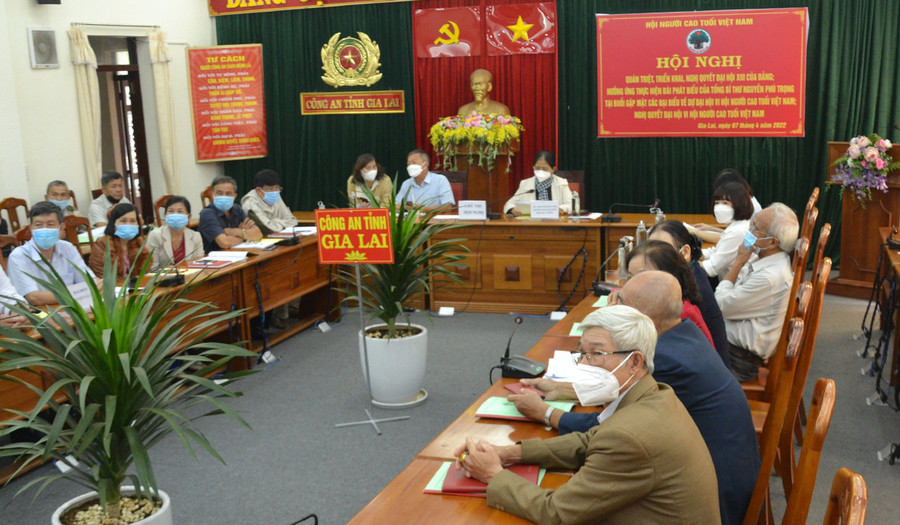  Cán bộ Hội NCT trong tỉnh quán triệt, triển khai Nghị quyết Đại hội XIII của Đảng và Nghị quyết Đại hội VI Hội NCT Việt Nam. Ảnh: Hoàng Cư