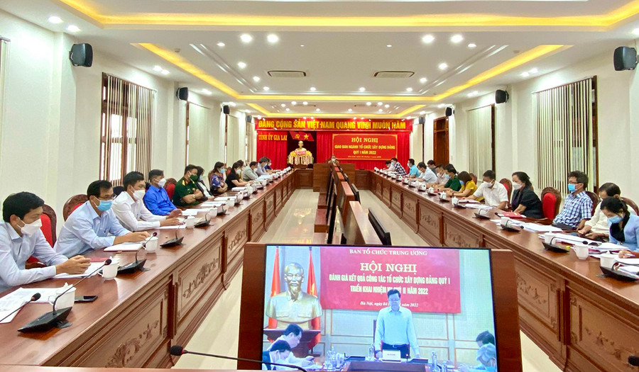 Quang cảnh hội nghị tại điểm cầu Tỉnh ủy Gia Lai. Ảnh: Mộc Trà  Quang cảnh hội nghị tại điểm cầu Tỉnh ủy Gia Lai. Ảnh: Mộc Trà