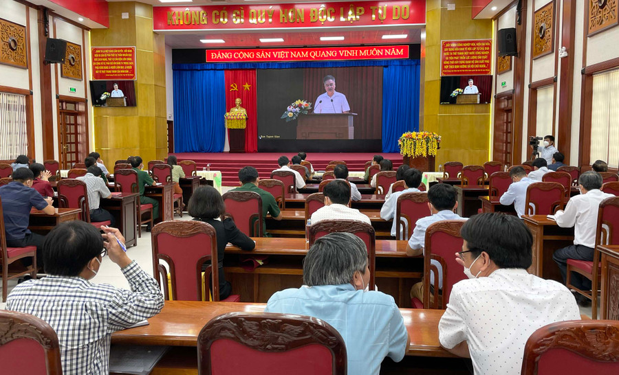 Quang cảnh hội nghị tại điểm cầu Gia Lai (Hội trường 2-9, TP. Pleiku). Ảnh: Lam Nguyên