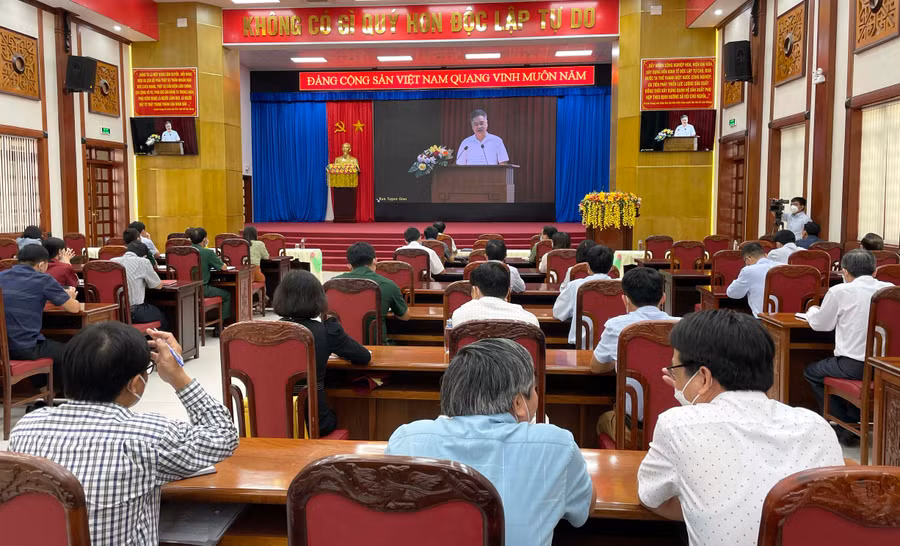 Quang cảnh hội nghị tại điểm cầu Gia Lai (Hội trường 2-9, TP. Pleiku). Ảnh: Lam Nguyên