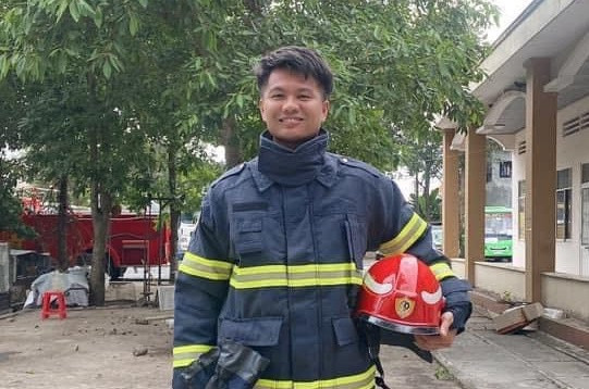 Chiến sĩ Thái Ngô Hiếu. Ảnh NVCC/TNO Chiến sĩ Thái Ngô Hiếu. Ảnh NVCC/TNO