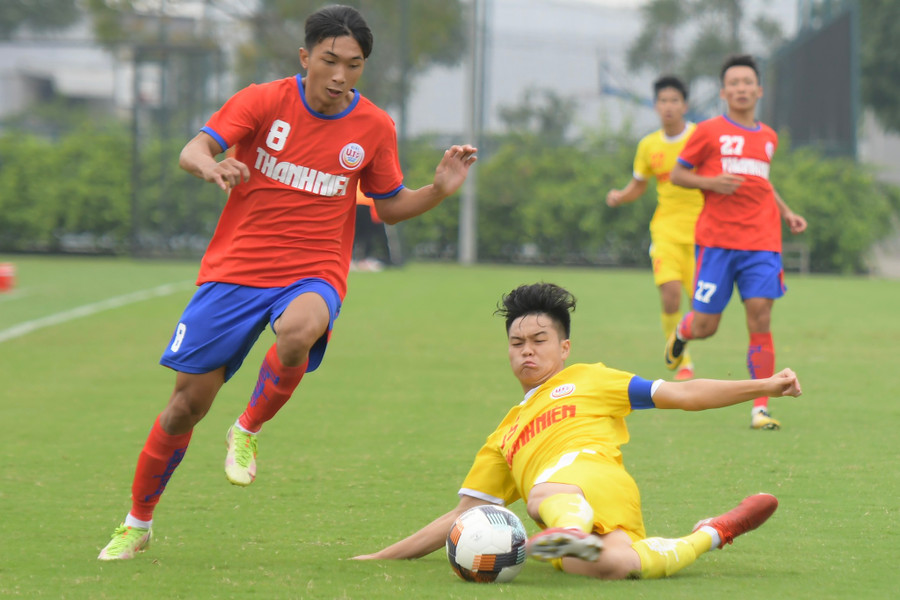 U.19 Hà Nội quyết đòi nợ trước U.19 HAGL. Ảnh: Dư Hải