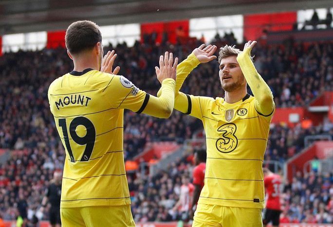 Mason Mount và Timo Werner đều ghi bàn trước Southampton cuối tuần qua Mason Mount và Timo Werner đều ghi bàn trước Southampton cuối tuần qua