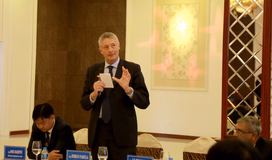 Ông Claudio Schuftan-Lãnh sự Danh dự Chile hy vọng thông qua hội nghị này sẽ là cầu nối cho tỉnh Gia Lai mở rộng hợp tác, đầu tư trong lĩnh vực chế biến các sản phẩm từ nông nghiệp. Ảnh: Quang Thái