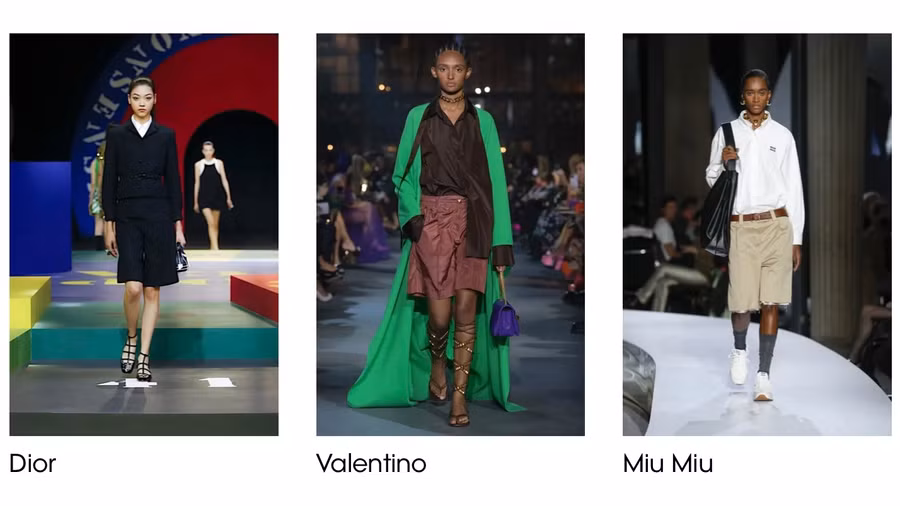 Những chiếc quần đùi truyền thống đang dần mất đi vị trí, thay vào đó là chiếc quần bermuda bởi những ưu thế thời trang vượt trội. Những biến thể sang trọng, những đường cắt gấu và gam màu sắc vượt thời gian giúp chiếc quần này khẳng định được vị thế thời trang. Ảnh: Vogue. 