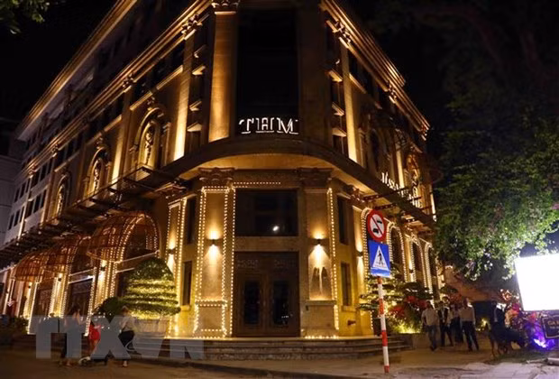 Trụ sở Tân Hoàng Minh tại phố Quang Trung, phường Trần Hưng Đạo, quận Hoàn Kiếm, Hà Nội. (Ảnh: Phạm Kiên/TTXVN)