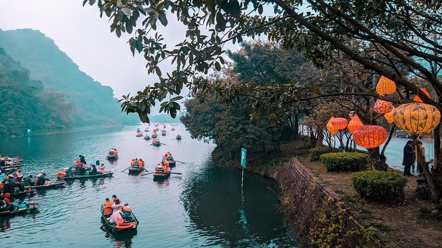 Tràng An đẹp thơ mộng. Ảnh: Vương Lộc
