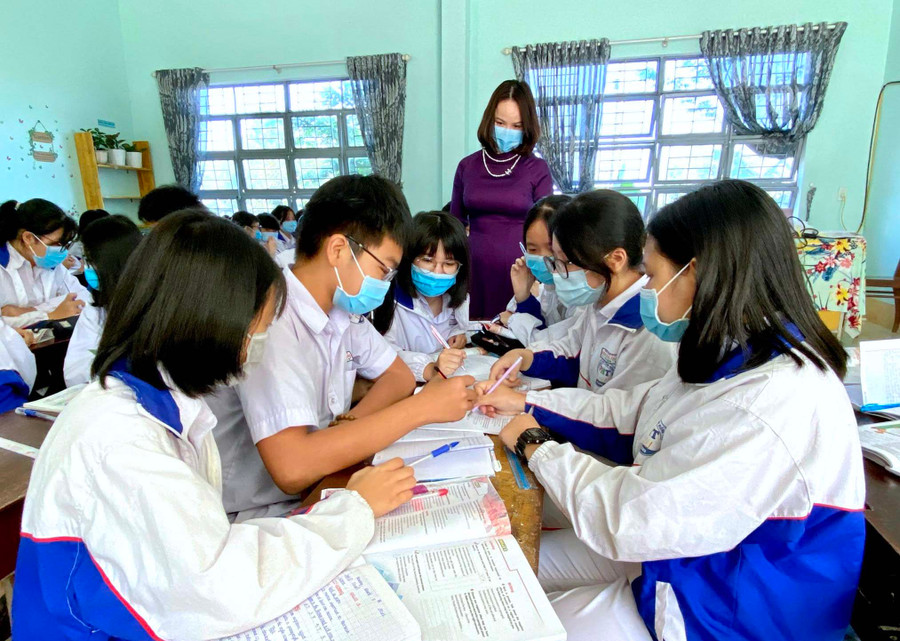 Năm học 2022-2023, Gia Lai tiếp tục duy trì giảng dạy Chương trình Tiếng Anh hệ 10 năm tại các cơ sở giáo dục phổ thông. Ảnh: Mộc Trà