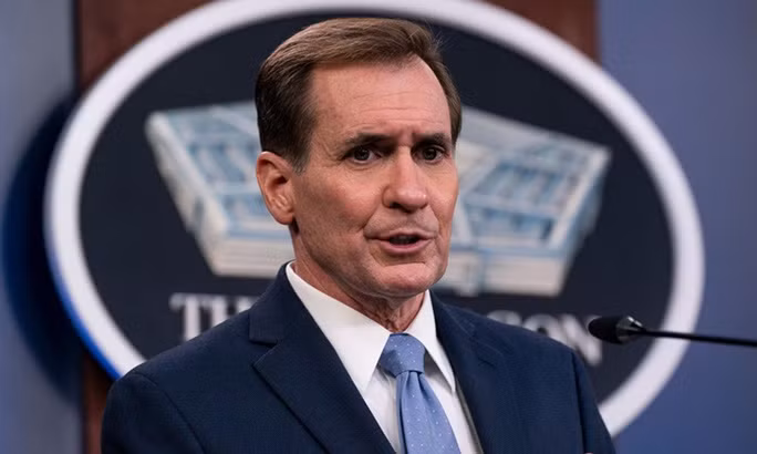 Người phát ngôn Bộ Quốc phòng Mỹ John Kirby. Ảnh: Reuters