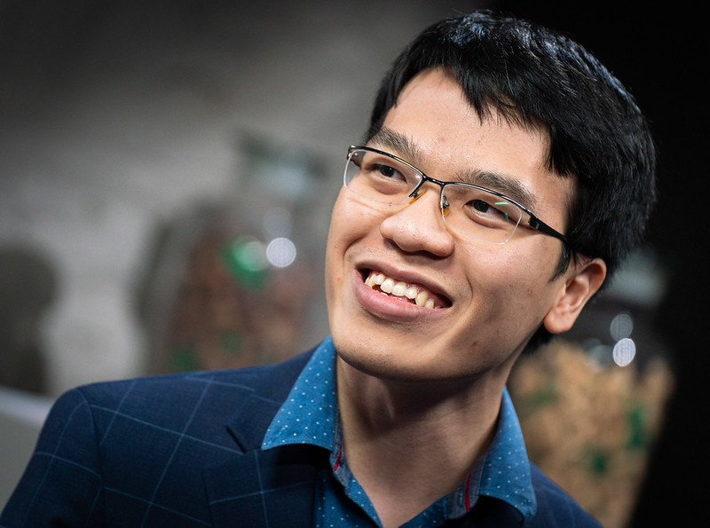 Lê Quang Liêm ghi dấu ấn trong sự nghiệp với chiến thắng trước đương kim số 1 thế giới Carlsen. Ảnh: FIDE Lê Quang Liêm ghi dấu ấn trong sự nghiệp với chiến thắng trước đương kim số 1 thế giới Carlsen FIDE