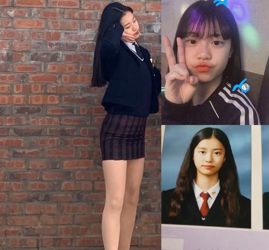 Ảnh cũ của Kim Ga Ram thời cấp 2. Ảnh chụp màn hình koreaboo