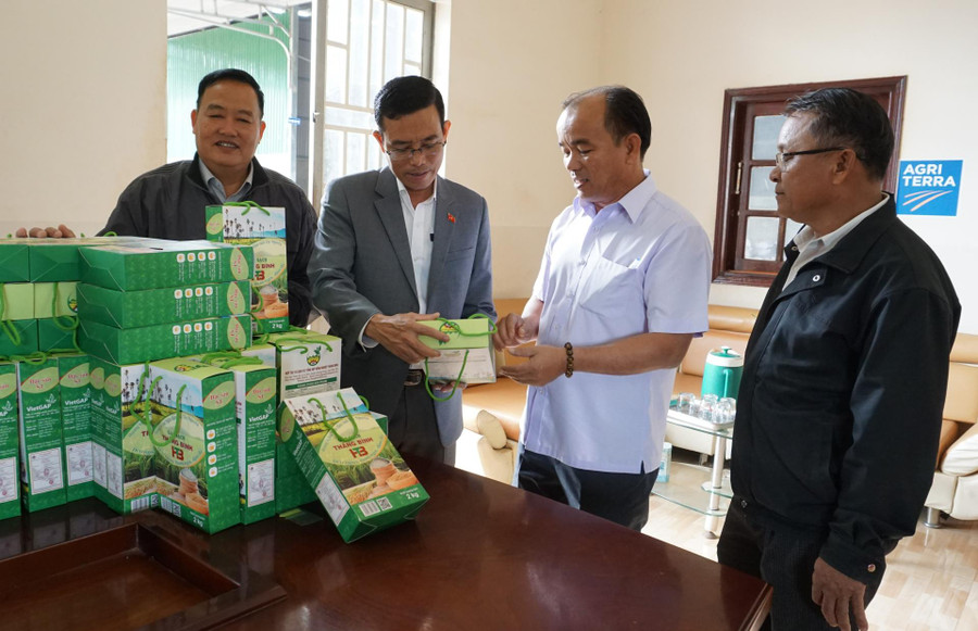 Thương hiệu "Gạo sạch Thăng Bình HTB" của Hợp tác xã Dịch vụ tổng hợp nông nghiệp Thăng Bình (huyện Krông Bông). Thương hiệu