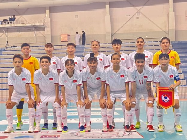  Tuyển nữ futsal Việt Nam có trận đấu hay tại Bahrain. Ảnh: VFF