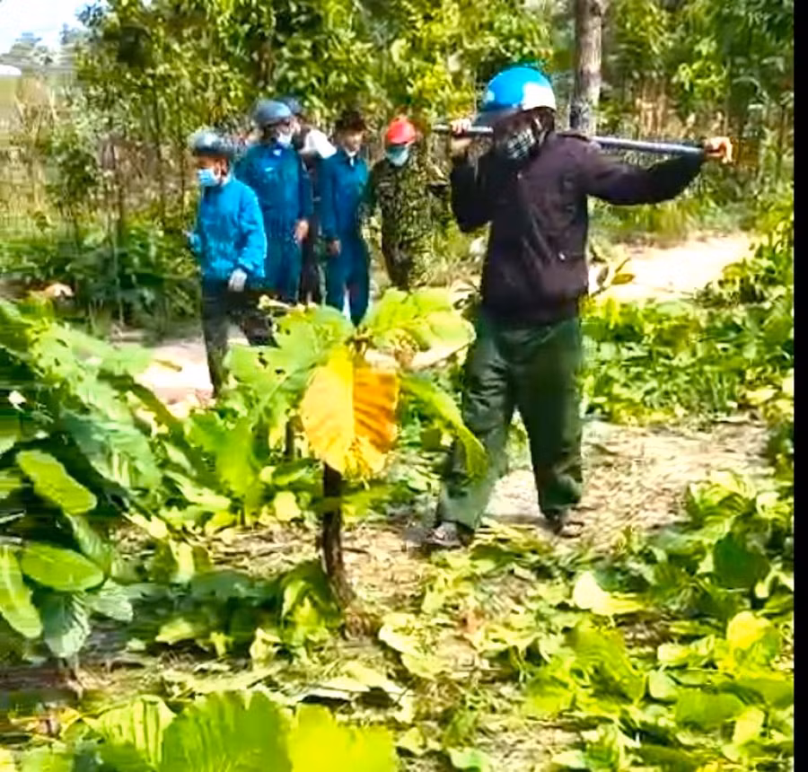 Hiện trường của vụ hành hung. Ảnh: CTV